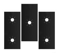 Tapis de protection pour cuisinière à gaz avec découpe flexible pour trois ou quatre brûleurs Fixation sécurisée sans adhésifs