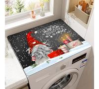 Tapis De Protection Pour Dessus De Machine à Laver,DéCoration De NoëL 3D AntidéRapant Housse De Machine à Laver Pour SèChe-Linge Buanderie RéFrigéRateur Cuisine,SéChage Rapide (Noir,50 x50 cm)