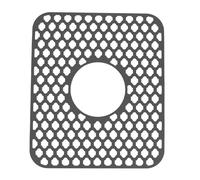Tapis de protection pour évier de cuisine - Doublure en silicone antidérapante et résistante à la chaleur - Compatible avec éviers de style fermier, en acier inoxydable ou en (Grise)