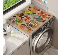 Tapis De Protection Pour Lave-Linge Et SèChe-Linge Mandala De BohèMe Tapis AntidéRapant Anti-PoussièRe Pour Machine à Laver Laveuse RéFrigéRateur Cuisine Buanderie Cover Mat (Color 2,60 x60 cm)
