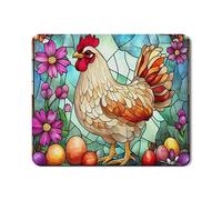 Tapis de protection pour lave-linge, poules et fleurs, style vintage, pour machine à laver, tapis anti-poussière en caoutchouc antidérapant et imperméable pour buanderie, 50,8 x 61 cm