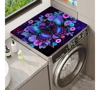 Tapis De Protection Pour Laveuse Ou SéCheuse Arc-En-Ciel Cheval Fleur ThèMe Animal Top Cover Mat ProtèGe Machine AntidéRapant Lave Linge Pour Machine RéFrigéRateur Cuisine (Color 8,60x60cm)