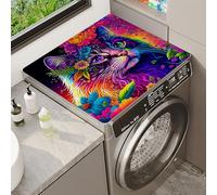 Tapis De Protection Pour Laveuse Ou SéCheuse Arc-En-Ciel Cheval Fleur ThèMe Animal Top Cover Mat ProtèGe Machine AntidéRapant Lave Linge Pour Machine RéFrigéRateur Cuisine (Color 5,40x50cm)