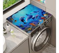Tapis De Protection Pour Laveuse Ou SéCheuse Arc-En-Ciel Cheval Fleur ThèMe Animal Top Cover Mat ProtèGe Machine AntidéRapant Lave Linge Pour Machine RéFrigéRateur Cuisine (Color 11,40x50cm)