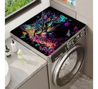 Tapis De Protection Pour Laveuse Ou SéCheuse Arc-En-Ciel Cheval Fleur ThèMe Animal Top Cover Mat ProtèGe Machine AntidéRapant Lave Linge Pour Machine RéFrigéRateur Cuisine (Color 4,50x60cm)