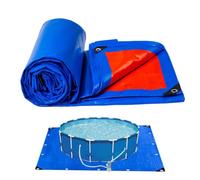 Tapis de Protection pour Liner de Piscine | Bâche Imperméable pour Terrasse | Tapis de Sol Rectangulaire Pliable et Réversible pour Piscine | pour Balcon Terrasse Jardin Pelouse Extérieur Camping