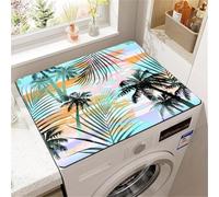 Tapis De Protection Pour Machine à Laver,Housse Anti-PoussièRe Pour Lave-Linge Et SèChe-Linge,AntidéRapant Et DéCoupable Pour Buanderie,RéFrigéRateur,Micro-Ondes Et Salle De Bain (Plante,40 x50 cm)