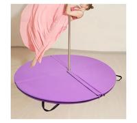 Tapis de protection pour pole dance Tapis de yoga rond et pliable for pole dance, idéal for l'entraînement en intérieur, le Pilates, fitness studio(PURPLE)