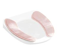 Tapis de protection pour siège de toilette, autocollant et chaud, lavable, double séparation, en peluche, pour adultes, en hiver par temps froid, pour salle de bain, salle de douche et