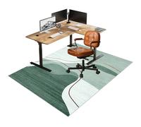 Tapis de Protection pour Sols Durs, Tapis de Chaise Gaming, Tapis de Sous-Chaise de Bureau, Tapis de Sol Bureau Tissu, Tapis Protège-Sol 60 x 90 cm, Tapis de Chaise de Bureau pour Sol en Bois Dur