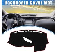 Tapis De Protection Pour Tableau De Bord De Voiture Compatible pour Ford Focus St 2012-2018, En Polyester Protecteur Pour Console Centrale, Intérieur De Tableau De Bord Noir rouge