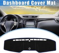 Tapis De Protection Pour Tableau De Bord De Voiture Compatible pour Ford pour Mustang 2015-2022, En Polyester Protecteur Pour Console Centrale, Intérieur De Tableau De Bord Noir, Bleu