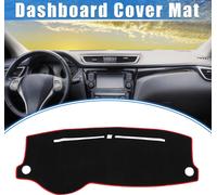 Tapis De Protection Pour Tableau De Bord De Voiture Compatible pour Kia Rio 2017-2021, En Polyester Protecteur Pour Console Centrale, Intérieur De Tableau De Bord rouge