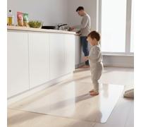 Tapis De Protection Sol pour Siege De Bureau Plastique Transparente，1.5mm Transparent PVC en Bois De Protection De Plancher, Tapis pour Chaise De Bureau À roulettes，Facile À Nettoyer(40cm x 150cm)