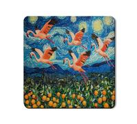 Tapis de protection supérieur pour lave-linge, oiseaux tropicaux impressionnistes, housse de protection contre la poussière, tapis d'été antidérapant et imperméable, pour buanderie, 61 x 61 cm