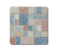 Tapis de protection supérieur pour machine à laver et sèche-linge en patchwork, mosaïque colorée, élégant en caoutchouc antidérapant et imperméable, pour buanderie, 61 x 61 cm