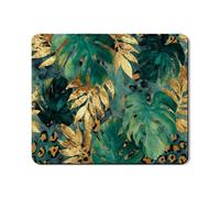 Tapis de protection supérieure pour lave-linge, motif feuille botanique verte, style animal, caoutchouc antidérapant et imperméable, pour buanderie, 50,8 x 61 cm