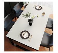 Tapis de Protection Table en Simili Cuir, Nappe Anti Tache en Cuir, Imperméable, Antidérapante, Grande Taille Nappe de Table à Manger, Nappe pour Table Basse de Salon, Facile à Nettoyer(80×140cm,White