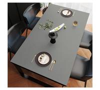 Tapis de Protection Table en Simili Cuir, Nappe Anti Tache en Cuir, Imperméable, Antidérapante, Grande Taille Nappe de Table à Manger, Nappe pour Table Basse de Salon, Facile à Nettoyer(80×130cm,Grey)