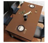 Tapis de Protection Table en Simili Cuir, Nappe Anti Tache en Cuir, Imperméable, Antidérapante, Grande Taille Nappe de Table à Manger, Nappe pour Table Basse de Salon, Facile à Nettoyer(90×160cm,Brown