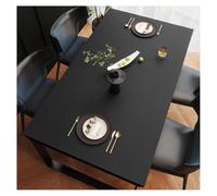 Tapis de Protection Table en Simili Cuir, Nappe Anti Tache en Cuir, Imperméable, Antidérapante, Grande Taille Nappe de Table à Manger, Nappe pour Table Basse de Salon, Facile à Nettoyer(90×200cm,Black