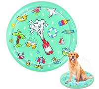 Tapis de pulvérisation pour chiens Tapis de aquatique avec fontaine | Tapis de pulvérisation antidérapant pour enfants, chiens et chats pour extérieur, intérieur et