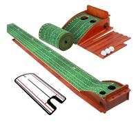 Tapis de Putting de Golf intérieur avec Retour Automatique de Balle, Trous 1/2, matériau en Velours Cristal pour Mini-Jeux et entraînement à la Maison ou au Bureau