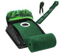 Tapis de Putting de Golf, Putting Green intérieur - Pratiquez Le Tapis de | Entraînez-Vous au Green en intérieur avec Retour Automatique de la Balle pour Les golfeurs Experts, s'entraî