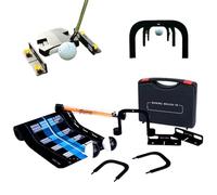 Tapis de Putting Golf,Kit d'Entraînement au Putting - Accessoire De Portable D'Intérieur avec Boîte pour Garage Practice Hommes Femmes Jardin Plage Cours Pelouse Voyage Fête