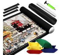 Tapis de Puzzle 1000 1500 2000 Pieces, Tapis pour Puzzle Enroulable, Rouleau Puzzle avec 4 Trieur de Puzzle, Pompe Gonflable