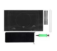 Tapis de Puzzle en Feutre pour Puzzles Jusqu’à 1500 pièces, Tapis de Rangement roulable avec Noyau Gonflable et Sangles, Couverture de Puzzle Noire ou Grise pour Enfants et Adultes (26 * 46 Pouces)