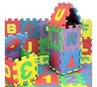 Tapis De Puzzle Pour Enfants, Lettres Numériques, Tapis En Mousse Éducatif, Tapis D'escalade Pour Bébé, Respectueux De L'environnement, 15x15cm, 36 Pièces
