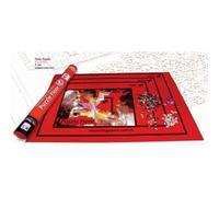 Tapis de Puzzles - KS GAMES - 300 à 3000 Pièces - Rouge - 140 x 100 cm - Livré monté