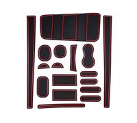 Tapis de rainure de Porte antidérapant pour Fiat, pour Panda 2021 2022 2023, Tapis de Fente de Porte en Caoutchouc, Accessoires d'intérieur MTVTFECEWG(Red)
