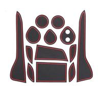 Tapis De Rainure Porte Antidérapant Et Anti-poussière pour Intérieur Voiture Coussinet Tasse d'eau pour C-HR CHR 2016-2021 Accessoires Automobiles(Rosso)