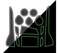 Tapis De Rainure Porte Antidérapant Et Anti-poussière pour Intérieur Voiture Coussinet Tasse d'eau pour C-HR CHR 2016-2021 Accessoires Automobiles(Wit)