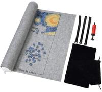 Tapis de rangement en feutre pour rouleau de puzzle, Jigroll jusqu'à 1 500 pièces, matériau pour joueur de puzzle, boîte cadeau exquise avec sac de rangement à cordon