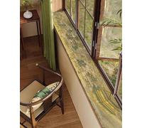 Tapis de Rebord de Fenêtre Coussin d'Appui de Fenêtre Absorbant avec Architecture Chinoise Ancienne, Tapis Balcon Anti-Dérapant et Bouclier contre le Grattage des Chiens Chats(230x10cm/91x4in)