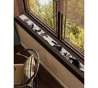 Tapis de Rebord de Fenêtre Coussin Imperméable pour Fenêtre en Baie avec Motif de 8 Chevaux, Protection Bureau Cuir Silicone à Enrouler pour Chambre Coucher, Couverture(120x28cm/47x11in)