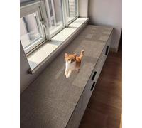 Tapis de rebord de fenêtre en forme de chat en terre de diatomée, antidérapant, à séchage rapide, pour rebords de fenêtre, housse de protection pour usage domestique