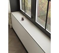 Tapis de Rebord de Fenêtre Tapis de Rebord Fenêtre en Terre Diatomées, Couvre-Rebord Réglable à Séchage Rapide, Coussin Cuisine/Baie Vitrée Uni(White,72x7inch (182x18cm))