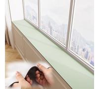 Tapis de Rebord de Fenêtre Tapis Décoratif Souple pour Appui de Fenêtre, Tapis Absorbant pour Fenêtre Étroite en Baie Vitrée, Revêtement Antidérapant Uni pour Appui(Light Green,220x15cm(87x6in))