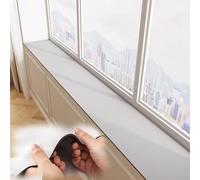 Tapis de Rebord de Fenêtre Tapis Décoratif Souple pour Appui de Fenêtre, Tapis Absorbant pour Fenêtre Étroite en Baie Vitrée, Revêtement Antidérapant Uni pour Appui(Light Gray,240x30cm(94x12in))