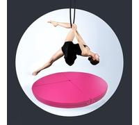 Tapis de réception en métal pour cerceau de yoga aérien/barre de pole dance, tapis de sécurité épais, tapis pliable pour adultes et enfants, tapis de yoga (noir, 150 cm x 5 cm (59 po x 2 po)) (ro