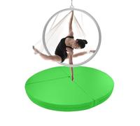 Tapis de réception pour cerceau aérien et pole dance, tapis de sécurité pliable et portable de 1/2 pouce d'épaisseur, idéal pour le yoga et les acrobaties aériennes (Couleur : Jaune, Dimensions :