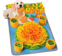 Tapis de recherche coloré, tapis à renifler pour chiens de grande race, 127 x 203,2 cm, deux jouets carottes inclus, pour une alimentation lente et un soulagement de l'anxiété