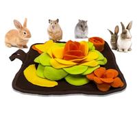 Tapis de recherche de lapin, tapis à renifler pour hamsters, jouets puzzles, tapis d'alimentation interactif pour cochons d'Inde, chiens, hérissons, chinchillas, furets, petits animaux (orange, S)