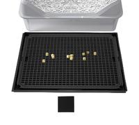 Tapis de récupération de litière - 42 x 28,5 x 2 cm, tapis imperméable, tapis de litière en polypropylène antidérapant, design anti-urine pour un nettoyage facile | Protection du sol pour salle de