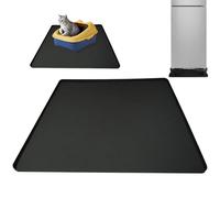 Tapis de réfrigérateur - Coussin de protection en silicone avec bord haut, bac d'égouttement étanche pour petits appareils, aide à attraper les fuites et les déversements | Bouclier de sol Durable sou