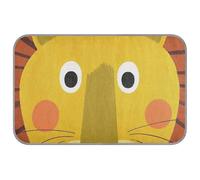 Tapis de refroidissement auto-rafraîchissant pour chats et lapins - Motif visage de lion - Jaune - Pour l'été - Taille M